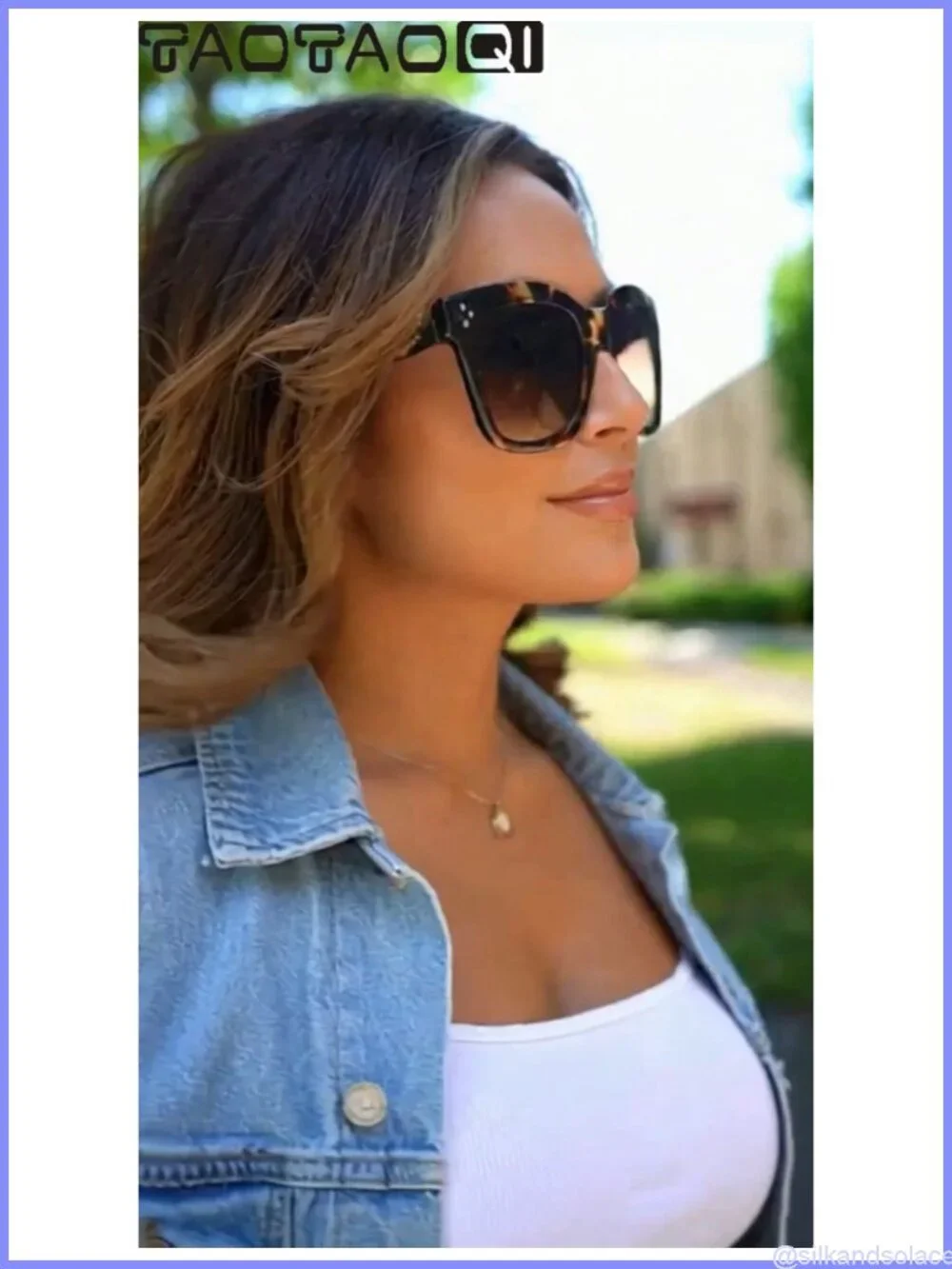Oversized Retro Square UV400 Sunglasses Full-Frame Wrap Around